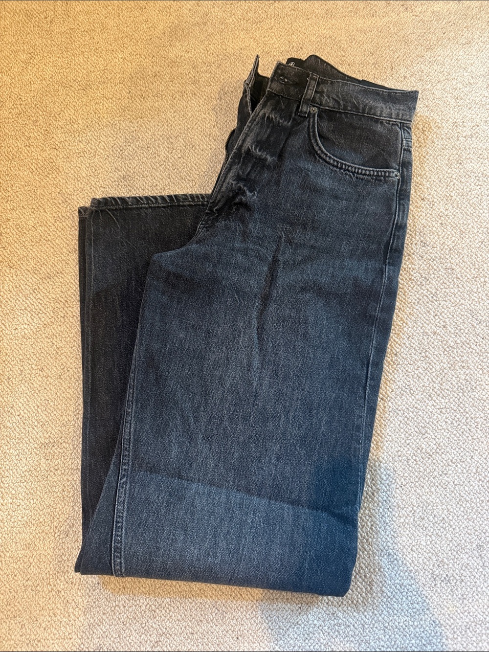 Anine Bing Brie High-Rise Jeans in Washed Black - Picture 6 of 7